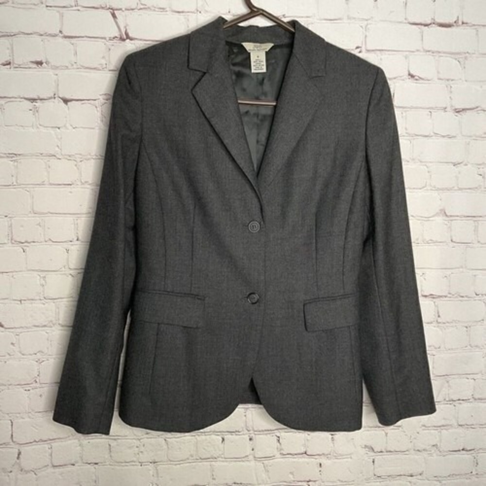 Brooks Brothers 346 Dark Gray Two Button Front Blazer Jacket Women 6 Philippines